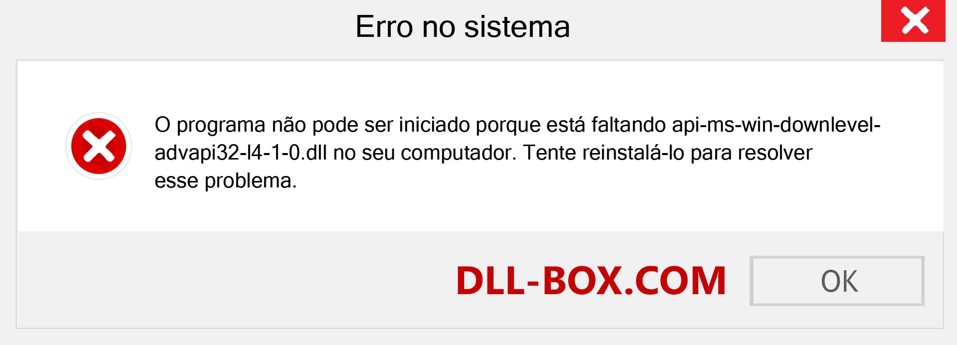 Arquivo api-ms-win-downlevel-advapi32-l4-1-0.dll ausente ?. Download para Windows 7, 8, 10 - Correção de erro ausente api-ms-win-downlevel-advapi32-l4-1-0 dll no Windows, fotos, imagens